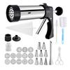 Food-grade Cookie Press Stainless Steel Cookie Press with Nozzles Biscuit Maker Dough Squeezer Cookie Decorating Kit for Diy