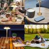 Modern Minimalist Metal Table Lamp Touch Control LED Desk Lamp Cordless Bedside Nightstand Lamp 3 Light Colors Stepless