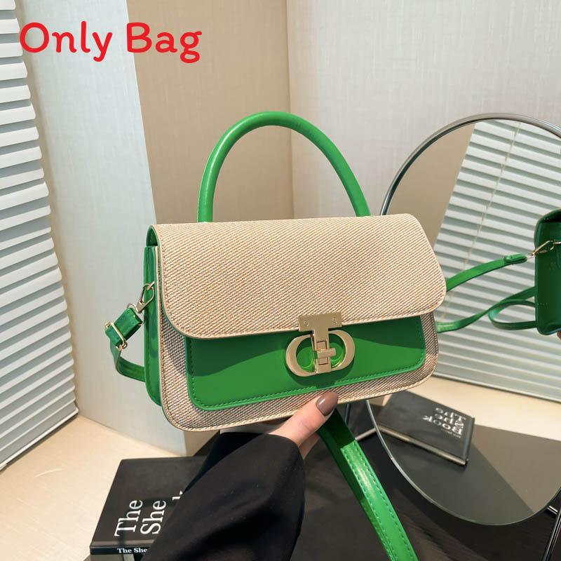 Fashion Portable Pu Small Square Bag With Stitching Detail For Daily Use