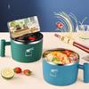 Cute Stainless Steel Ramen Bowl With Lid Instant Noodle Bowl With Handle Soup Kawaii Cereal Anti-Scald