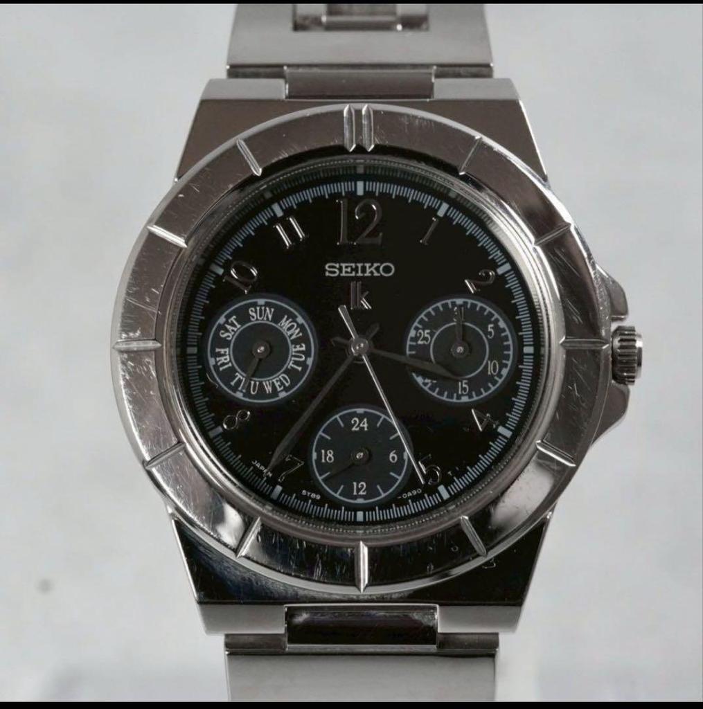 [USED] SEIKO Lukia Quartz 5Y89-0B30 Black Dial