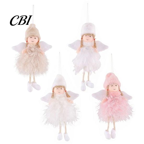 Doll Pendant Cute Plush Angel Christmas Ornament, Small Fairy Party Accessories Pendant, Tree Hanging Decoration for Holiday Decor