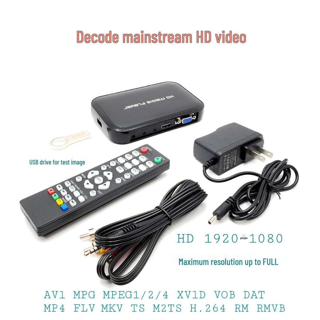 1080P HD Multimedia Player with HDMI & VGA Dual Output for Landscape & Portrait Display