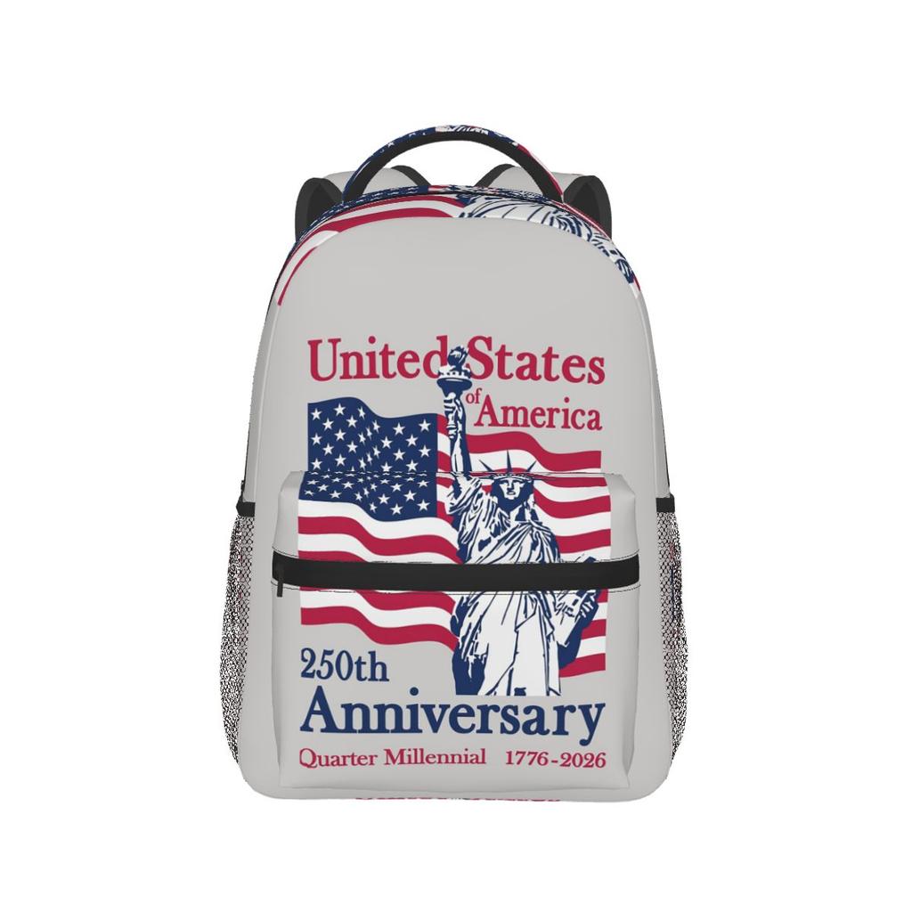 USA 250th Anniversary 1776-2026 American Flag Backpack Student Boys Girls BookBag Children School Bag Shoulder Bag for Men Women
