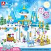 Princess Castle Carriage Puzzle: Snowy Building Blocks for Girls