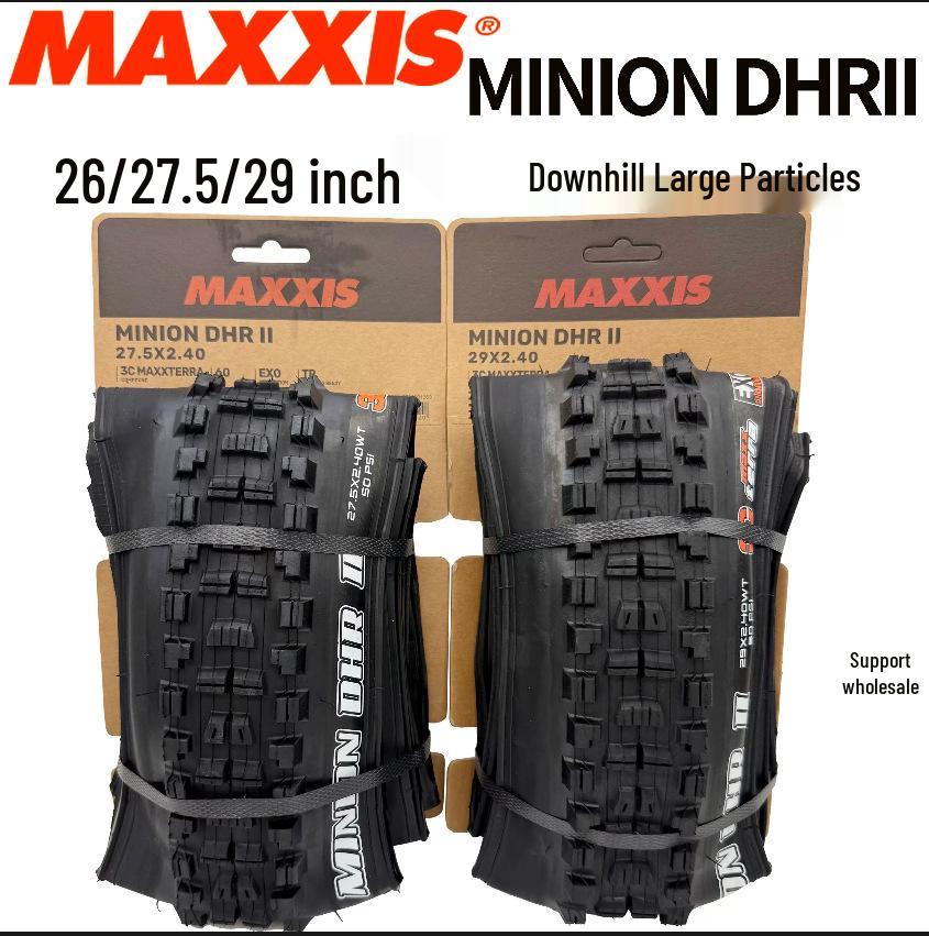MAXXIS Minion DHR II 27.5/29 Бескамерная Складная Покрышка для DH с Защитой от Проколов и Крупными Шипами 26x2.4 ST EXO