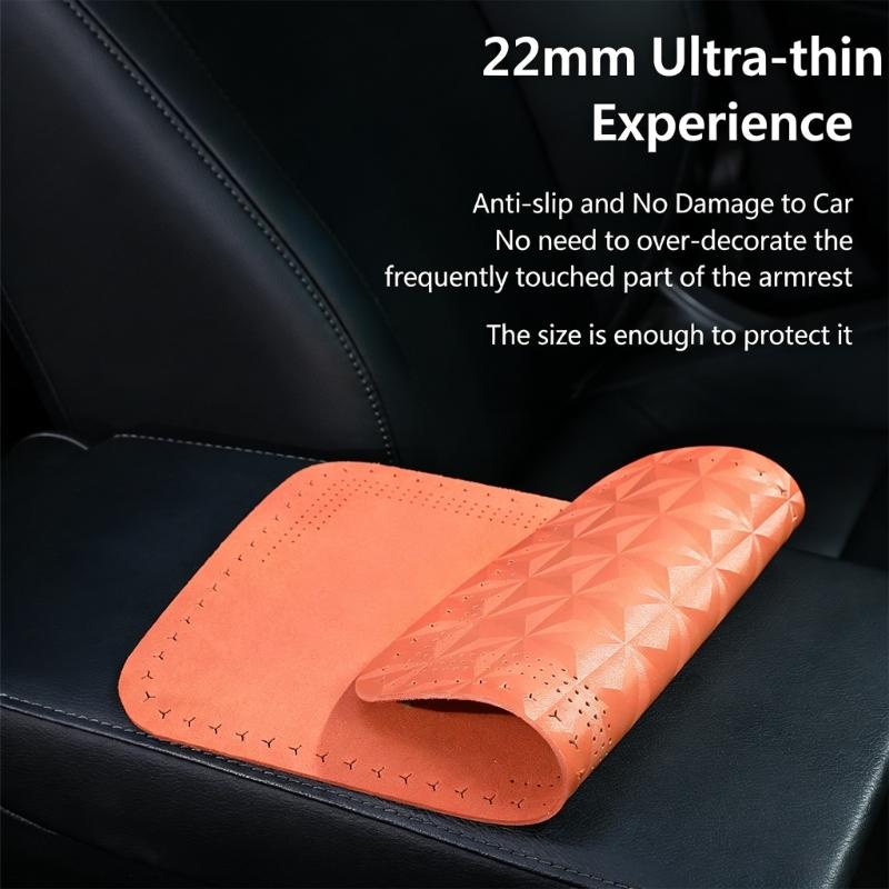 Anti Slip Vehicle Armrest Cushion Pad Soft Leather Protectors For Enhanced Comfort And Protection During Travel