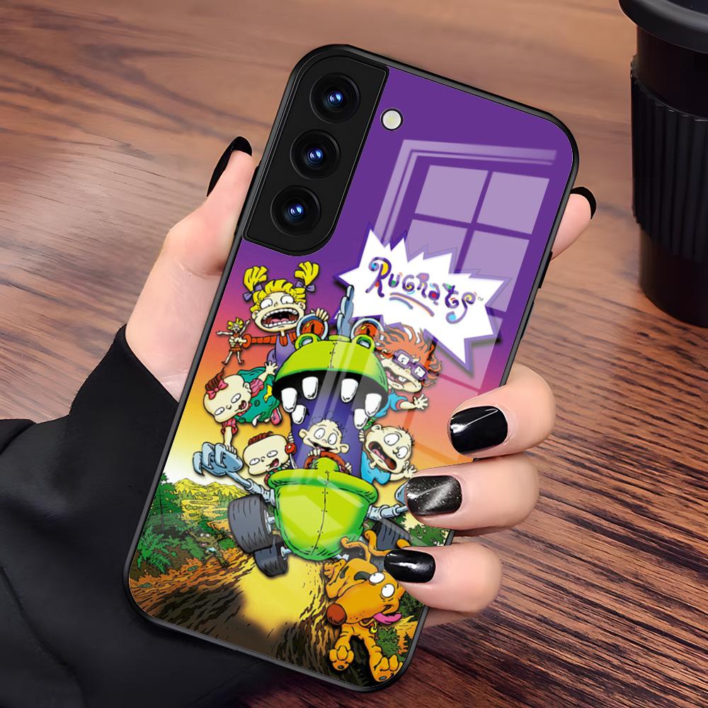 Movie R-Rugrats Cartoon R-ReptarS Phone Case For Samsung S25 S24 FE S23 S22 S21 Plus S20 Ultra Note20Ultra Black Glass Cover