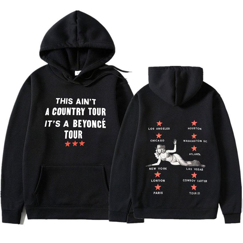 Толстовка с принтом Tide Merch Cowboy Carter Beyonce Tour для мужчин и женщин, Поп-эстетика, Готическая, Повседневная, Одежда в стиле Y2k, Свободный свитшот S