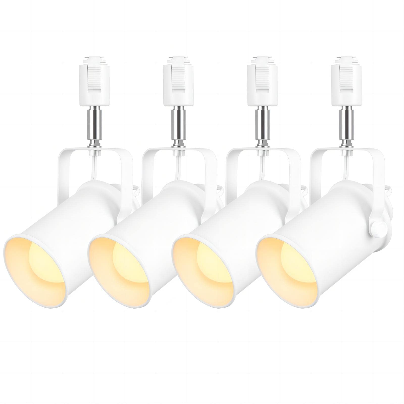 

Dotoy Duct Rail Spotlight Set of 4 E26 Base White Duct Rail LED Bulb 60W Equivalent Bulb Color 9W 800lm Lighting Bar Lighting Fixture LED Spotlight