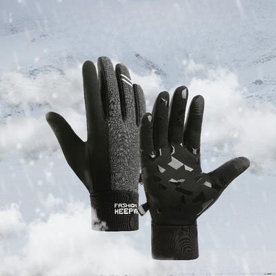 Gants de Sport d'Extérieur Automne Hiver Hommes Femmes Toucher Velours Écran Tactile Chaud Résistants aux Éclaboussures Vélo Coupe-vent