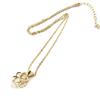 Les Trésors De Lily [M8900] - Gold Plated Necklace 'Rosa Romantica' Golden White (love) - 20x15 Mm