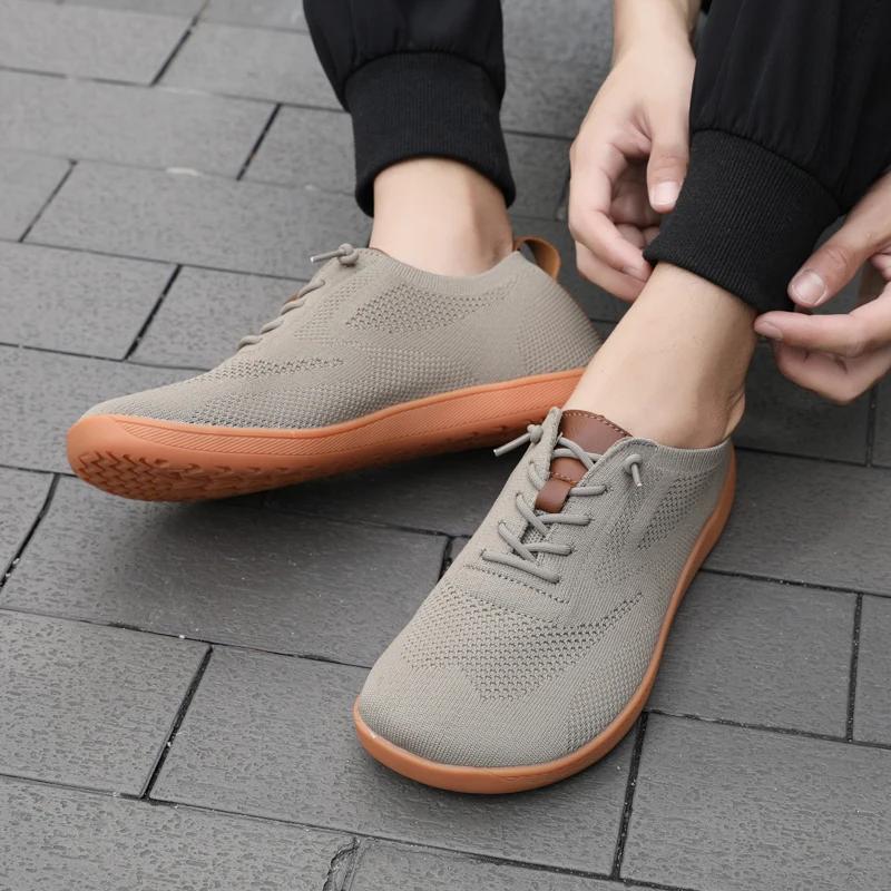 Puamss Unisex Wide Barefoot Shoes For Men Outdoor Trail Running Minimalist Walking Shoes For Women Lightweight And Breathable