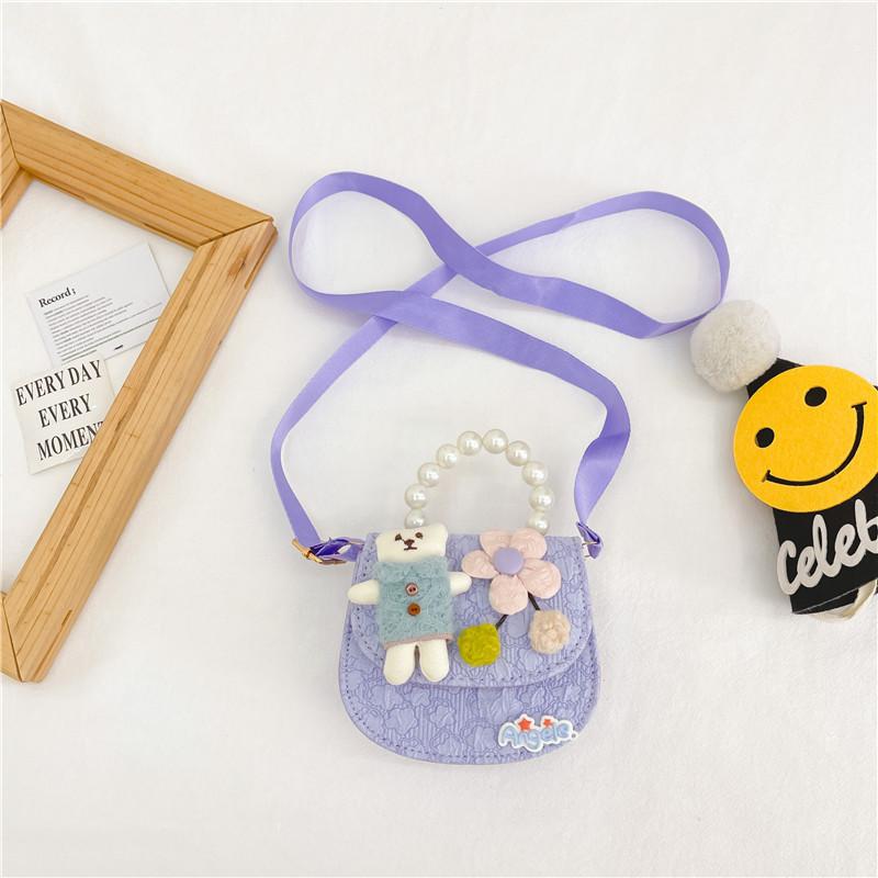 Adorable Mini Pearl Heart Flower Handbag For Kids Perfect For Daily Outfits