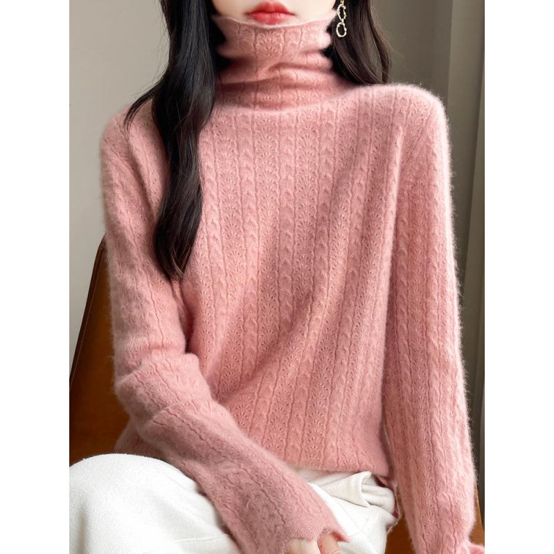 High-Neck Merino Wool Sweater: Autumn/Winter Fashion
