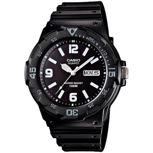 Casio MRW-200H-1B2VDF Men's Analog Dress Watch in Stainless Steel, Made of Stainless Steel. Dress