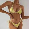 Fashion Women Printed Split Swimsuit Casual Sling Bikini Sexy Swimsuit Swimsuit