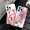 Zero Two 02 Kawaii Cute Soft Phone Case for iPhone 16 16E 17 Air 15 Pro Max 14 Plus 13 Mini 11 12 7 Black Cover Back Shell