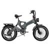 AOANGO K7F Opvouwbare Elektrische Fiets voor Volwassenen, Zwart & Oranje Frame, 7 Versnellingen, 48V 35Ah Batterij, 40-50KM/H, Robuuste Fatbike voor Stedelijk Gebruik