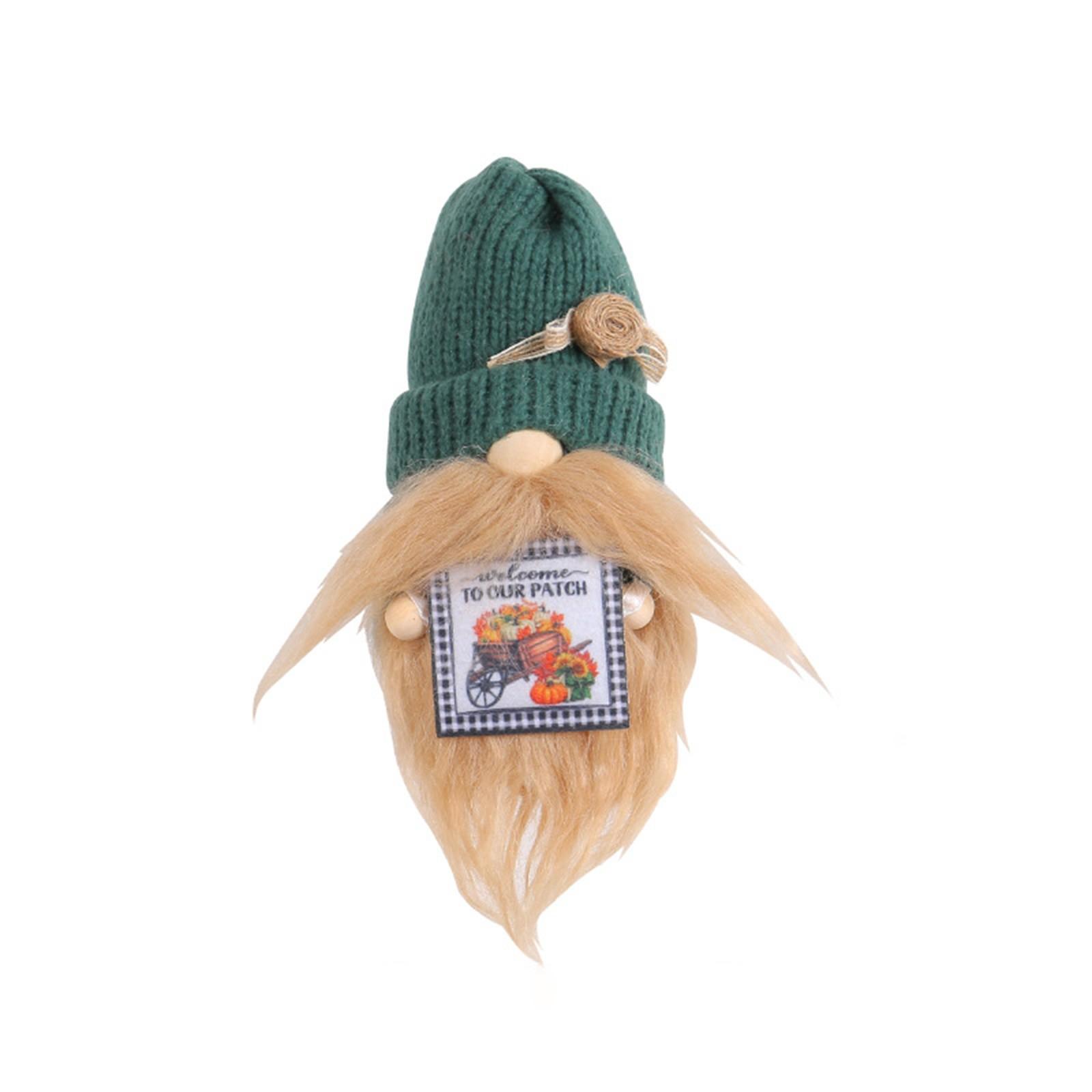 

Soft And Cute Knitted Doll Woven Hat, Transformed Into A Cartoon Doll Desktop Warm Decoration One Size зелений