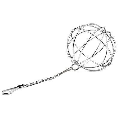 Bola de heno colgante de acero inoxidable para hacer ejercicio, conejillo de indias, hámster, conejo, dispensador de alimento en forma de esfera redonda