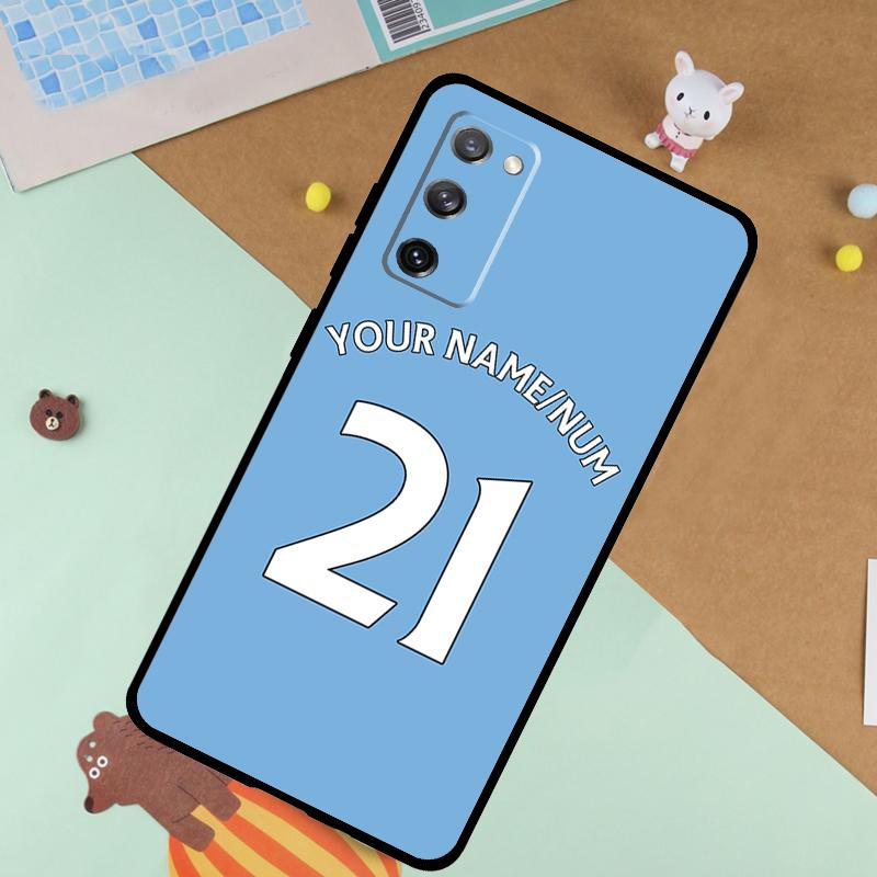 Personalised Football Strips Case For Samsung Galaxy S23 S22 Ultra S21 S20 FE S8 S9 S10 Note 10 Plus Note 20 Ultra Cover