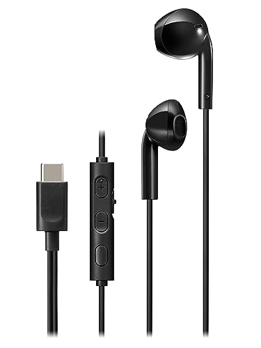 

JVC Kenwood HA-FR17UC-B Wired Earphones with Microphone, Open Type-C, USB Type-C, 1.2m, Black (HA-FR17UC)