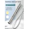 Stainless Steel Doctors Pen Light Yellow/ White Light Portable LED Mini Torch with Steel Clip Water-proof