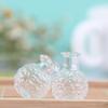 2Pcs 1:12 Dollhouse Miniatures Glass Vase Model Doll House Flowerpot Decor Toy