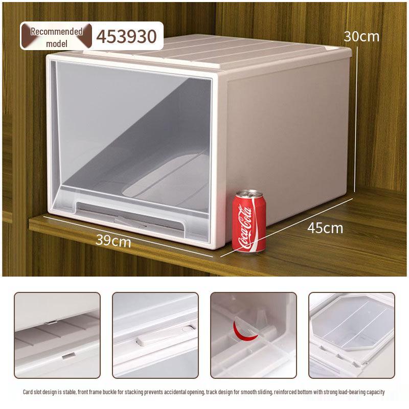 Japanese Thickened Plastic Transparent Shoe and Clothes Organizer Drawer