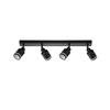Ceiling Light - NETTLIFE - 4x GU10 Ceiling Spotlight - Black - Metal - Adjustable