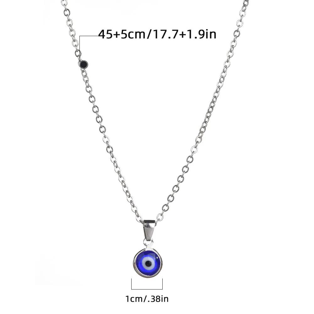 Turkey Evil Eye Pendant Necklaces for Women Girls Friends Blue Turkish Demon Eyes Chokers Gold Color Chain Necklace Jewelry