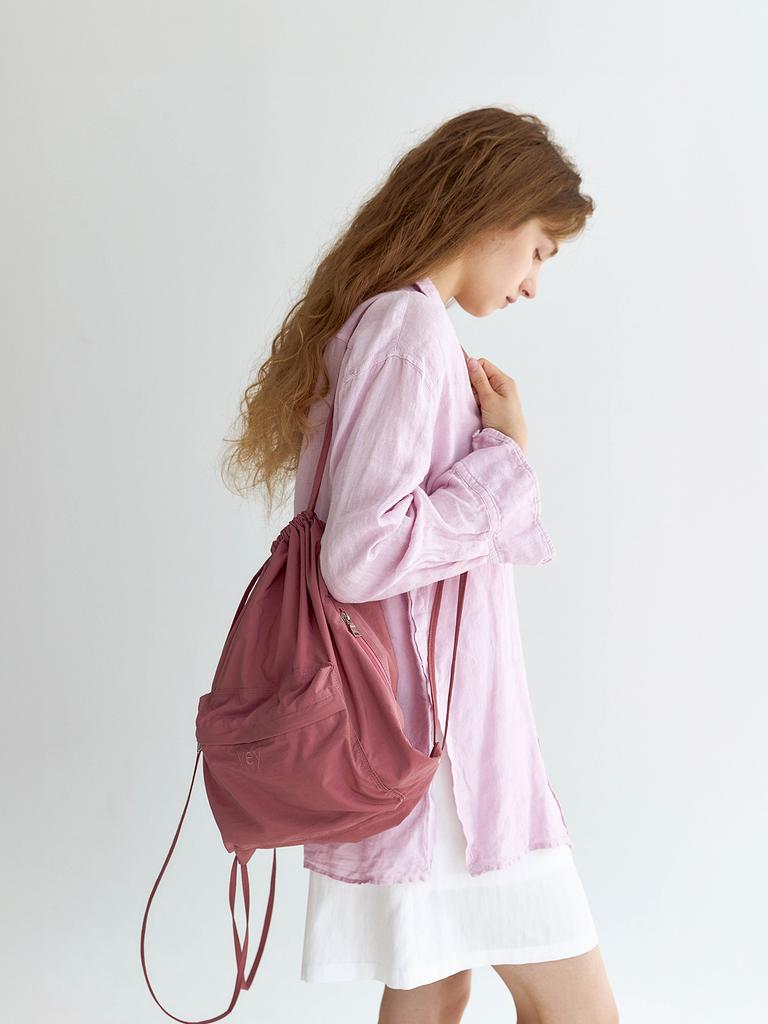 Vey Shine String Backpack (Mutedpink)