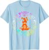 Peace Love Dogs Yoga Funny Graphic Tee Soft Cotton TShirt Casual Gift for Dog Lovers