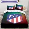 Set copripiumino 3 pezzi (1*Copripiumino + 2*Federe, Senza Nucleo), Set Biancheria da Letto Morbido Stagione Unica Atletico Madrid Print, Regalo Decorazione Camera da Letto