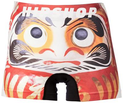 [Hip Shop] LUCKY Men's Polyester Boxer Briefs, Daruma Design, Size M