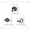 Blue White Elk Series Lapel Pins Animal Deer Romantic Starry Sky Brooch Cute Exquisite Bag Enamel Badges Christmas Jewelry Gifts