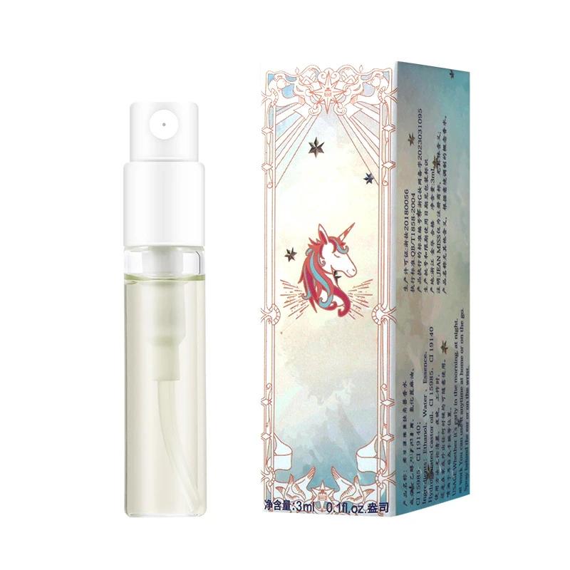 3ml Pheromone Perfume Eau De Toilette for Women Men Atomizer Art Printed Packaging Lady Sample Long Lasting Perfume