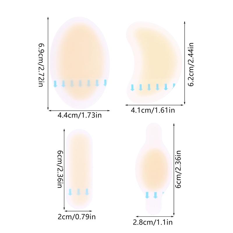 24/28/36pcs Blister Plasters Invisible Hydrocolloid Gel Blister Bandages Blister Cushion Pad For Heel Foot Toe And Guard Skin