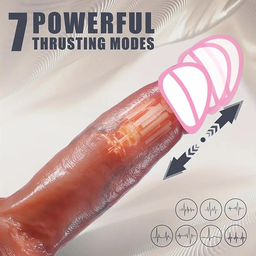 Thick Big Dildocc Penis Control Telescopic Vibrator Realistic G-spot Vagina Masturbation Erotic Cock Sex Toys Sex Machines Gay