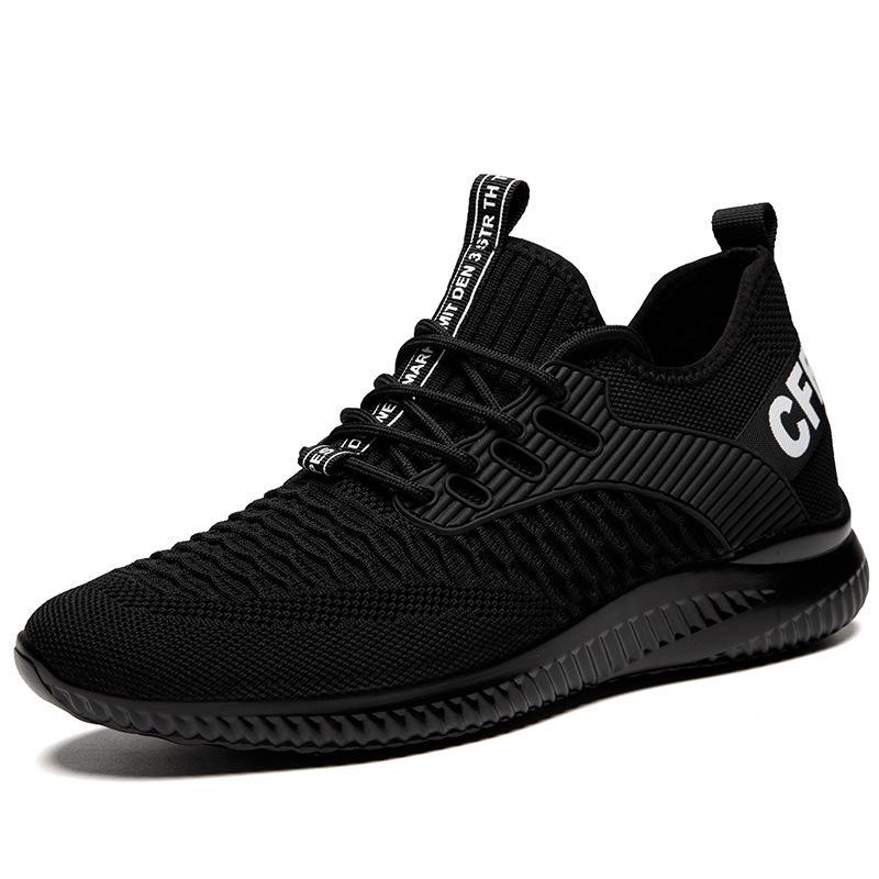 9017 Men s Height-Boosting Low-Top Running Shoes, Flyknit Mesh, Thick Sole, Casual Spring/Summer Jogging Sneakers Size 42