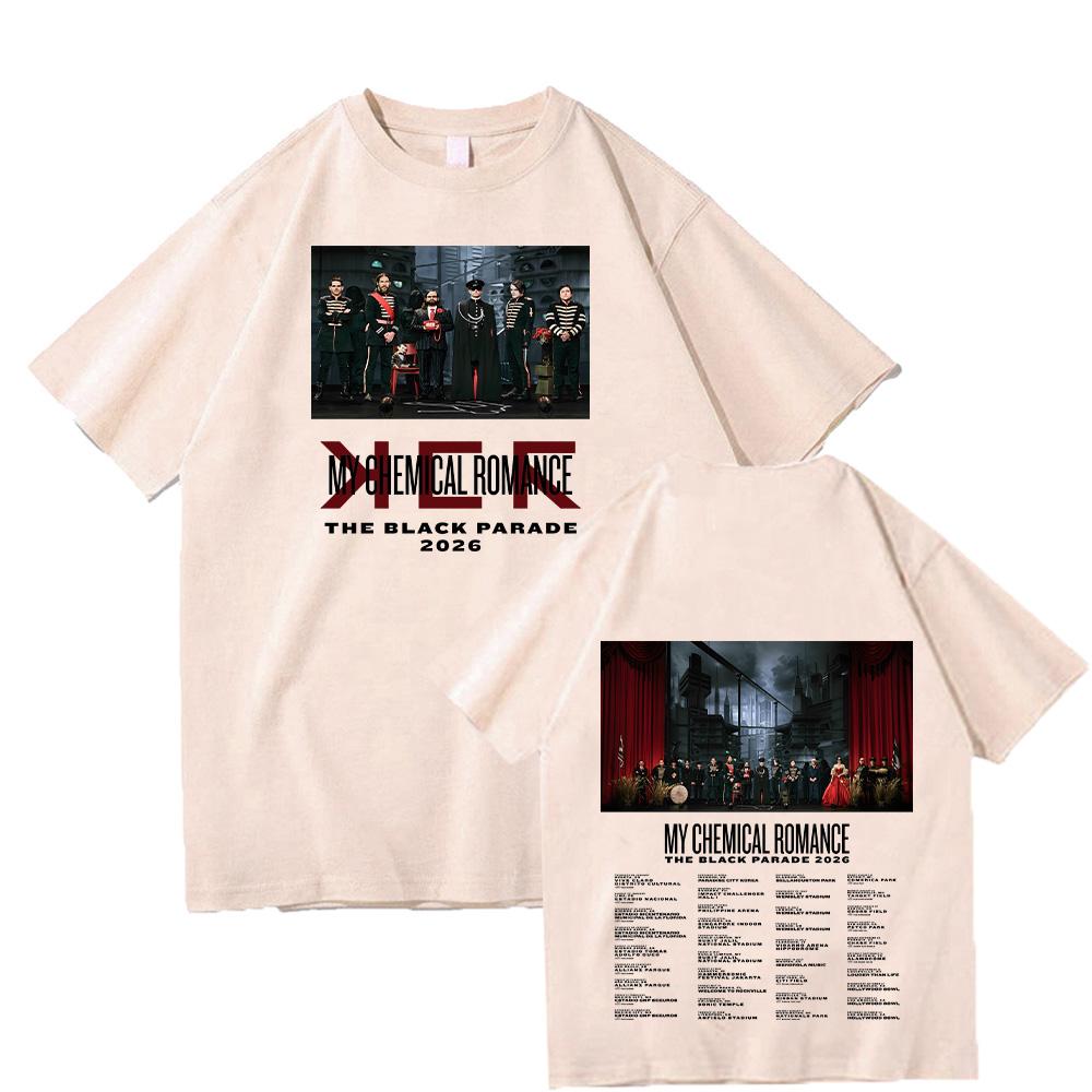 My Chemical Romance The Black Parade 2026 Tour T Shirts Women Fashion Cotton T-shirts Cool Hip Hop Men Tshirt Casual Summer Tee