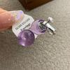 Korean version of dopamine color spherical earrings women's new fashion resin stud earrings sweet and cute round bead earrings