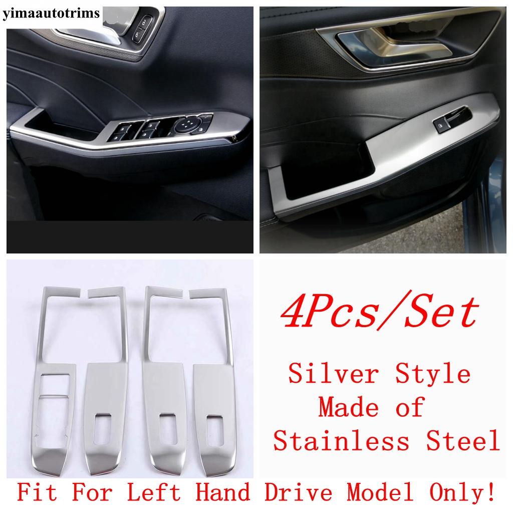 

Door Armrest Window Lift Glass Button Switch Control Panel Cover Trim For Ford Escape / Kuga - 2025 Accessories Interior Silver Style