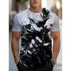 Men's Anime All Over Print T Shirt Summer Casual Short Sleeve Tee