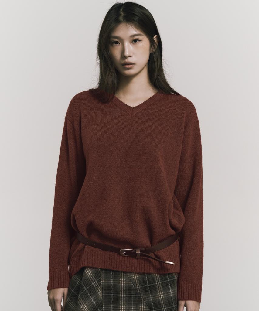 Nigaennikol [Essential] Classical Soft V Sweater_10 Color