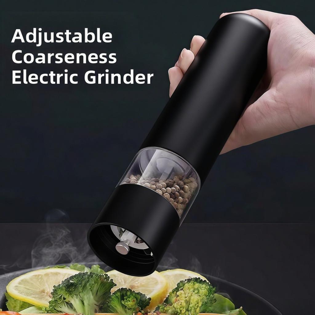 1pc Automatic Electric Pepper Grinder And Salt Mill-Adjustable Spice Crusher For Supplies Reusable kitchen Gadgets