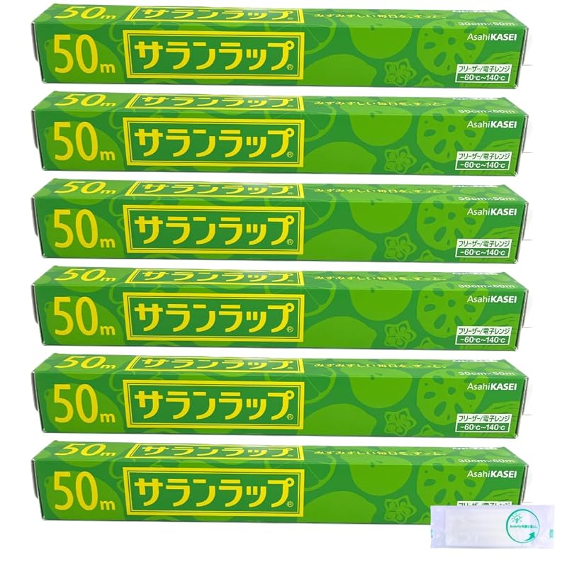 

Asahi Kasei Home saran wrap Wrap film for food packaging regular 30cm x 50m x 6 pieces [Activity official wet sheet included]