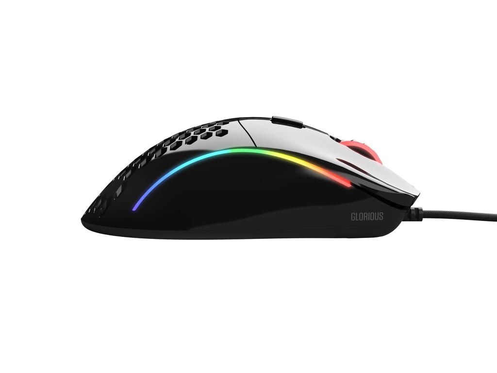 Glorious Model D Ergonomic Mouse Gaming Mouse Side Button RGB Glowing 6 Program Buttons DPI 12000 Black for PC Gaming (69g)