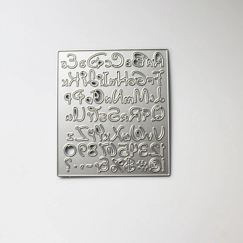 Rectangular Frame Numeric Symbols Frame Metal Silvery Stencil Embossing Cutting Dies For Diy Scrapbooking Paper Album Cards Making